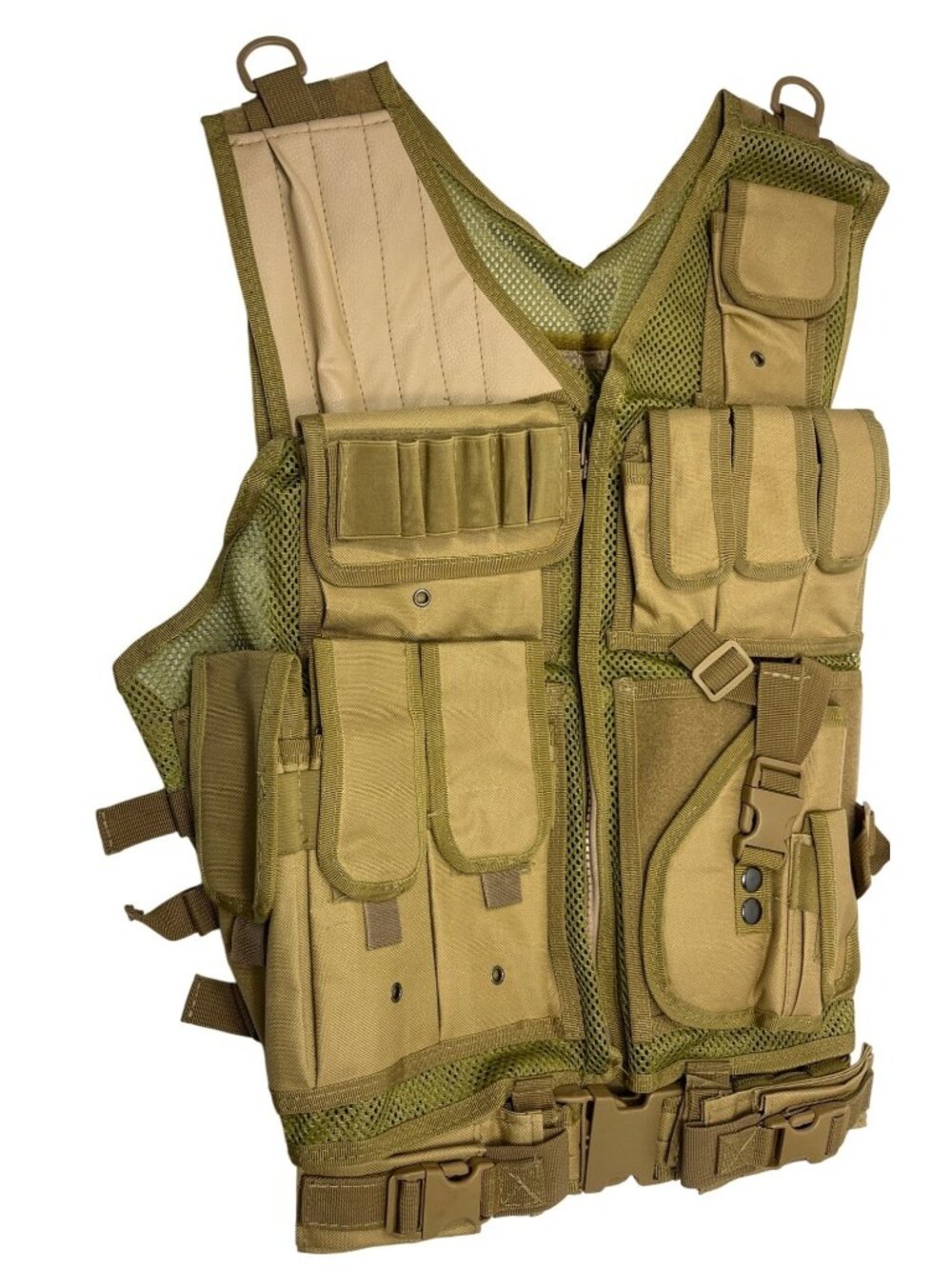 Tactical Vest Adjustable Fit With Multiple Pockets & Mesh Design For Outdoor